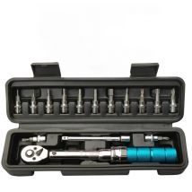 15pcs 1/4" 2-15nm Torque Wrench Set Adjustable Bike Allen Key Socket Spanner Motorcycle Ratchet Repair Kit Hand Tool Accessories