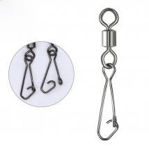 DNDYUJU 30-100pcs Fishing Lure Connector Fishing Barrel Rolling Swivel Fishing Quick Pin Hooks Link Snap Fishing Accessories