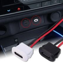 Type-C 2P Injection Molded Female Charging Port, Connector Direct Compression Female Socket Charging Interface with Welding Wire