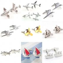 Fighter Plane Ship Screw Propeller Cufflink Cuff Link 1 Pair Shipping Big Promotion