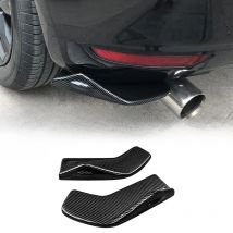 Car Rear Bumper Splitters Aprons Trunk Lip Spoiler Canard Wing Diffuser Wrap Angle Protector Carbon For VW Golf MK6 2010-2012