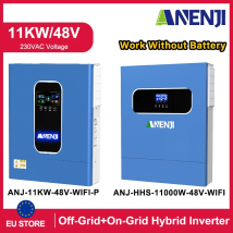 ANENJI 11KW Inverter Solari Ibrido 48V 220V MPPT Inverter Wifi On/Off Grid inverter ibrido solare per Pannello Solare Elettrodomestico