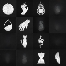 5pcs/lot 316 Stainless Steel Hand Eye Cat Snake DIY  Necklace Charm Pendant Wholesale Jewelry Bracelet Making Finding Supplies