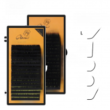 GLAMLASH L/L+/LC/LD/LU/M Curl Mink Eyelashes Extension 16rows/tray Mix Matt Black Individual N/L Curl Makeup False Lashes