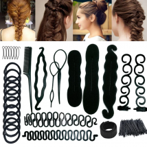 1-65Pcs/Set Multi-style Magic Donut Bun Maker Women Hair Accessories Braid Styling Hairpins Twist Hair Clips Girls Styling Tools