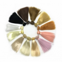 1 pieces15cm 20cm 25cm Mohair like straight hair wig for BJD / SD baby milk soft silk