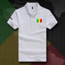 Republic of Mali polo shirts men short sleeve white brands printed for country 2017 cotton nation team flag new  MLI Malian ML
