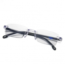 Anti Blue Light Blocking Rimless Reading Glasses Women Men Square Frameless Presbyopic Computer Eyeglasses Diopters +1.0 1.5 2