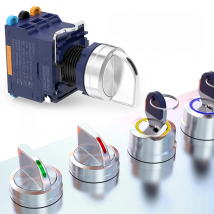 LANBOO 2/3 Gear Key head  Push Button Knob switch  Latching 1NO1NC with lamp Green Bule 9-24V 110V 220V