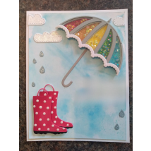 Alinacutle Metal Cutting Die Cut Umbrella Rainshoes Scrapbooking Paper Craft Handmade Card Album