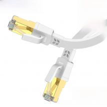 CAT8 Ethernet Cable  40Gbps 2000MHz High Speed RJ45 LAN Cable Flat & Round for Gaming PS5 Router Smart TV Server Patch Cord Cat8