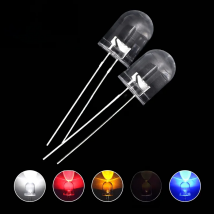 10pcs F10 10mm LED 5 Colors Red Blue Yellow Green White Transparent 20mA 0.75W Ultra Bright Round LED Light Emitting Diode Lamp