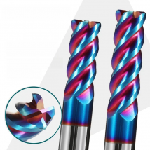 Tungsten carbide Corner Radius End Mill HRC65 R0.2 R0.5 R1 4 Flutes Metal Router Tool Surface Machining CNC R Bullnose Cutter