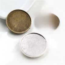 10pcs 25mm Inner Size Antique Silver Plated Colors Square Cabochon Base Cameo Setting Charms Pendant For 10 mm Leather Bracelet