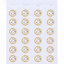 Clear Crystal Zircon Stud Earrings Pack Wholesale Golden Stainless Steel Jewelry Simple Women Men Accessories 12 Pairs Set Gifts