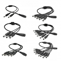 5.5* 2.1mm 1 to 2/3/4/5/6/8 Way DC Power Splitter Cable 5V 12V Power Adapter Connector Cord For LED Strip Lights CCTV Camera