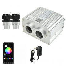 Dual heads 28key Sound Audio Remote&Bluetooth APP smart Control RGBW 16W Twinkle LED Fiber Optic Star Ceiling DIY Light Engine
