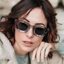 SO&EI Ins Popular Fashion Round Colorful Women Sunglasses Retro Trending Jelly Color Eyewear Shades UV400 Men Sun Glasses