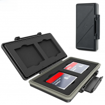 JJC 4 Slots CF Card Case Waterproof Memory Card Holder Storage Box DSLR Mirrorless Camera Memory Accessories for Canon Nikon