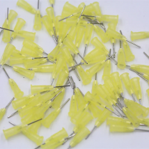 100pcs 20G Precision passivated S.S. Dispense Tip with PP Safetylok hub, 0.5" Tubing Length glue dispenser needles