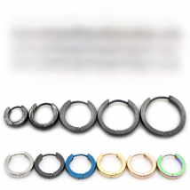 Alisouy 2pcs Small Hoop Earrings Women Men Circle Round Clip Earrings High Polish Stainless Steel Ear Piercing Bijoux Jewelry