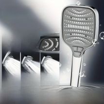 12cm Large Panel Shower Head with Filter Bathroom High Pressure Water Saving Rainfall Showerhead Square Multifunctional Nozzle