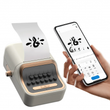 Mini Vintage-look Label Printer Thermal Adhesive for Android iOS Mobile Pocket Sticker Labeling Maker Machine