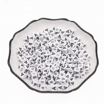 CHONGAI 100/500Pcs/500Gram Acrylic Single Alphabet /Letter Cube Beads For Jewelry Making DIY Loose Beads 6X6mm