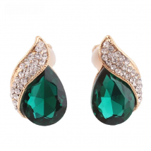 High-grade Rhinestone Crystal Tear Drop Shape Clip on Earrings Non Piercing for Women Wedding Luxury No Hole Earrings New