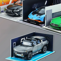 Diorama 1 24 Garage For Diecast Car Pvc Miniature Cars Parking Space Collection Decoration Display