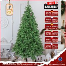 Sztuczna choinka jodłowa z PVC o wysokości 180/210 cm z metalowym stojakiem, 1097/1400 igiełek, składana, dekoracja na imprezy wewnątrz i na zewnątrz na Nowy Rok.