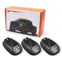 4x Solar Wireless No Drill Cab Lights for Truck Roof, Solar-Powered Truck Cab Lights with Auto Sensor Luces para Techo de Carro