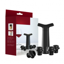 Wine Saver Vacuum Pump Manual Wine Stoppers with 4 Reusable Wine Bottle Stoppers Sealer Keeps Wine Fresh up to 7 Days