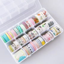 Washi Tape Box Organizer Storage Masking Tape Desktop Tape Diy Sticker Roll Tape Holder Storage