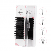 AGUUD Easy Fan Lashes Auto Bloom Individual Eyelash Extension C CC D DD Faux Mink Multi Volume Lash Extensions Makeup Lash