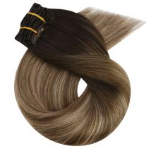 [Hot Sale] Moresoo Clip in Hair Extensions Real Natural Hair Remy Straight Set 5&7 Pcs Brazilian Clip in Human Hair Extensions