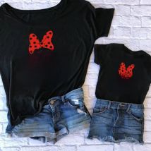 1PC Fashion Mommy and Me Family Matching Tshirts Baby Girls Clothes Mama and Mini Cotton Family Look Mother and Daughter Clothes