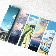 30 Pcs/Set Creative Sunny Sky Paper Bookmark Japanese Style illustration Book Markers Message Card Stationery
