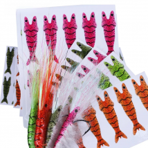 Wifreo 2/4 Packs Realistic Shrimp Back Film Fly Tying Thin Skin Prawn Scud Back Segment Body Wrap Fly Tying Materials Lure Baits