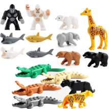 New Classic Building Bricks DIY Juguetes Bloques Compatible Mini Whale Farm City Animals Zoo Blocks Toys for Boys Fit Baseplate