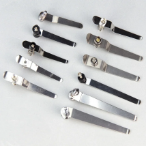 One Pair Stainless Steel Specimen Presser Holder Slides Clips for Biological Microscope Accessories Parts 5.5 cm -8.5cm