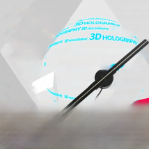 3D Fan Hologram Projector 42cm Wall-mounted Or 8.8cm Desktop Type Wifi LED RGB Sign Holographic Lamp Player Advertising Display