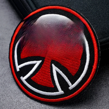 Cross Size:7.8x7.8cm Cloth Patch Embroidered Applique Sewing Clothes Apparel Accessories Badges Circular Red