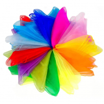 6 Colors Juggling Scarves For Kids Play Rhythm Band Educational Toys Party Games Children Movement Magic Tricks Performance Prop