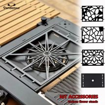Pandatour﻿ Blackened Camping Equipment IGT Stove Accessories Gas Stove Modification Cover Plate Stove Plate ﻿ DIY Creativity