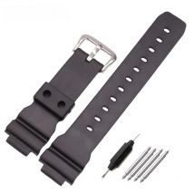 Watchbands 16mm X 25mm Men Black Sports Diving Rubber Silicone Watch Strap Band For 6900 Series Watch Accessories