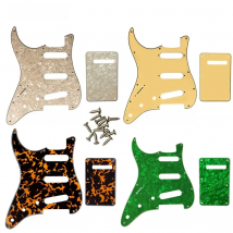 Pleroo Guitar Parts -For US Fd Left Handed Strat 72'11 Screw Hole Guitar Pickguard & Back Plate Scratch Plate Multicolor Choice