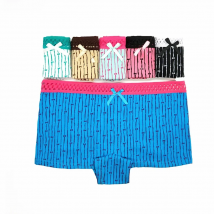 FUNCILAC Boxer for Woman Cotton Sexy Panties Kawaii Ladies Boyshort ButterflyPrint Underwear Briefs Bow Girls Knickers 5 Pcs/Lot