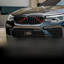 Front Kidney Grille Cover Frame Trim Strips For BMW F30 F31 F32 F33 F20 F21 F22 F23 F44 F45 1 2 3 4 Series M Sport Style Sticker