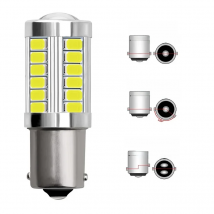 1 PCS PY21W P21/5W 1156 Ba15s 1157 Bay15d For Car LED Bulbs Turn Signal Light 12V 33SMD 7000K White Brake Reverse Parking Lamps